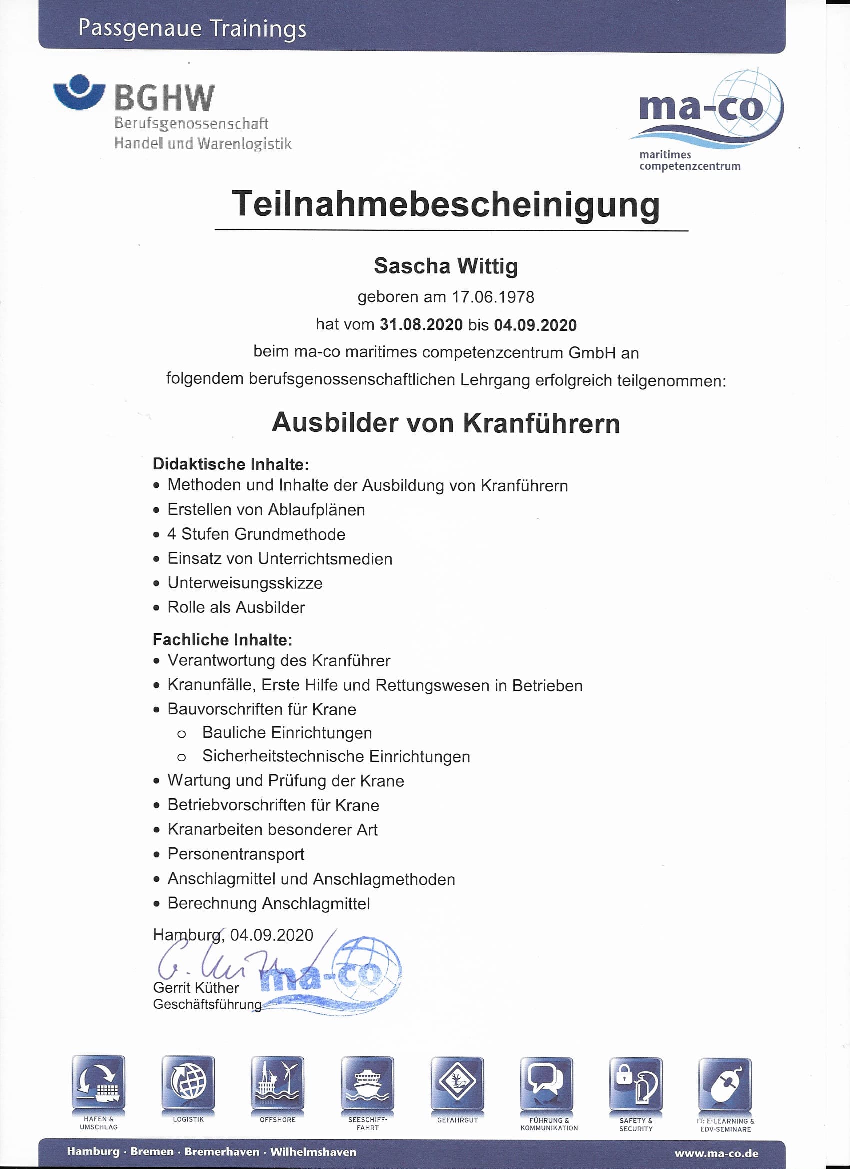 Zertifikat